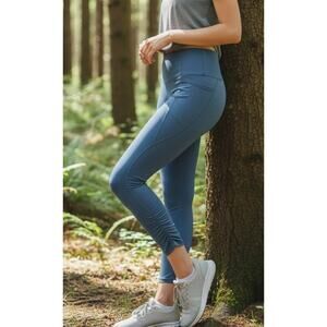 ALL IN MOTION leggings women's large blue high rise cropped yoga athletic